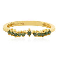 I3 Green Diamond Silver Ring