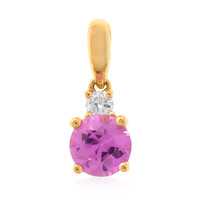 18K Pink Sapphire Gold Pendant