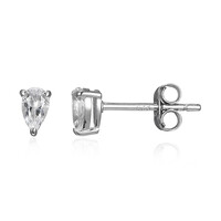 White Topaz Silver Earrings