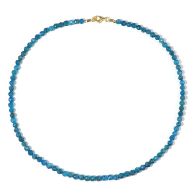 Neon Blue Apatite Silver Necklace
