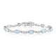 Sky Blue Topaz Silver Bracelet
