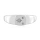 I2 (I) Diamond Silver Ring