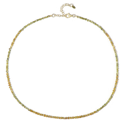 Yellow Diamond Silver Necklace (Riya)