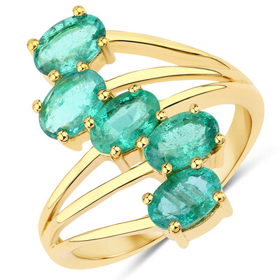 Zambian Emerald Silver Ring