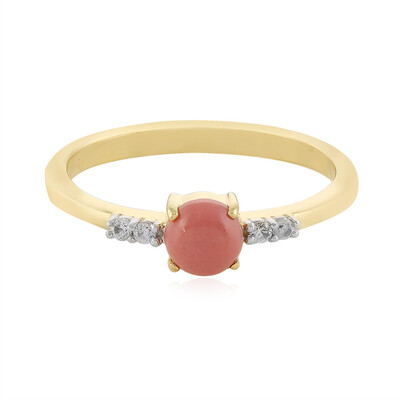 Australian Pink Opal Silver Ring