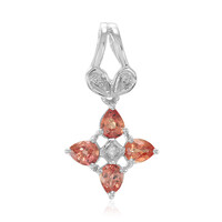 Sunset Ruby Silver Pendant