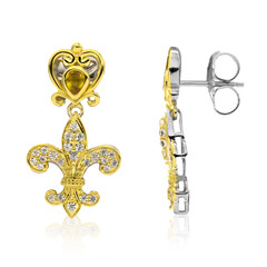 Yellow Sapphire Silver Earrings (Dallas Prince Designs)