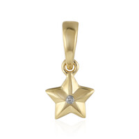 9K SI1 (G) Diamond Gold Pendant