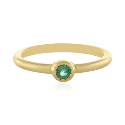 Russian Emerald Silver Ring