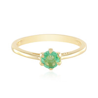 Russian Emerald Silver Ring