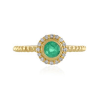 Colombian Emerald Silver Ring