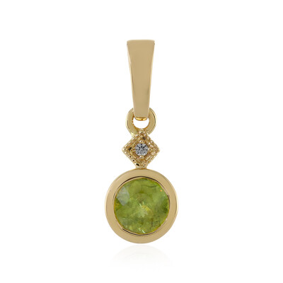 9K Sphene Gold Pendant