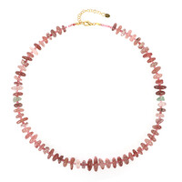 Strawberry Quartz Silver Necklace