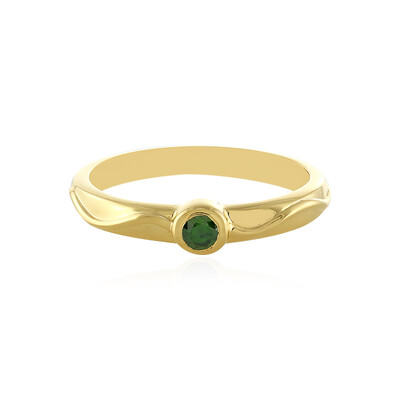I3 Green Diamond Silver Ring