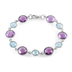 Rose de France Amethyst Silver Bracelet