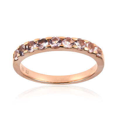 9K Unheated Pink Beryl Gold Ring