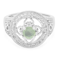 Prehnite Silver Ring