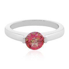 Lotus Flower Topaz Silver Ring