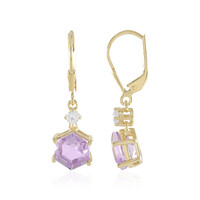 Rose de France Amethyst Silver Earrings