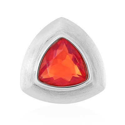 Red Ethiopian Opal Silver Pendant (MONOSONO COLLECTION)