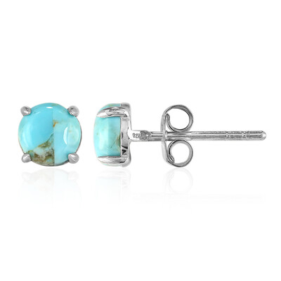 Kingman Blue Mojave Turquoise Silver Earrings