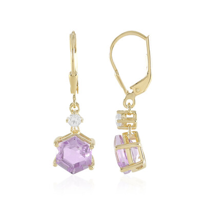 Rose de France Amethyst Silver Earrings