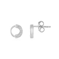 I2 (I) Diamond Silver Earrings