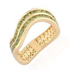 9K Brazilian Green Tourmaline Gold Ring (de Melo)