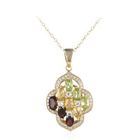 Garnet Silver Necklace
