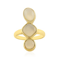 White Moonstone Silver Ring