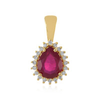 9K Madagascar Ruby Gold Pendant