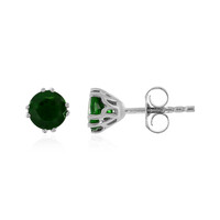Russian Diopside Silver Earrings