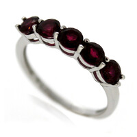 Cherry Topaz Silver Ring