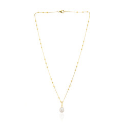 White Freshwater Pearl Silver Necklace