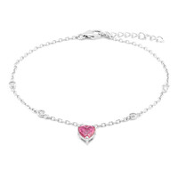 Pink Topaz Silver Bracelet