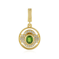 Russian Diopside Silver Pendant