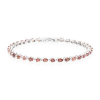 10K Unheated Padparadscha Sapphire Gold Bracelet