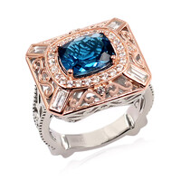 London Blue Topaz Silver Ring (Dallas Prince Designs)
