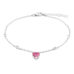 Pink Topaz Silver Bracelet