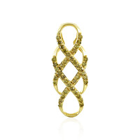 I4 Yellow Diamond Silver Pendant