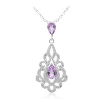Amethyst Silver Necklace