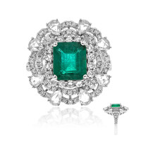 18K AAA Zambian Emerald Gold Ring (CIRARI)