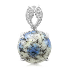 K2 Mountain Azurite Silver Pendant