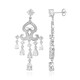 White Topaz Silver Earrings