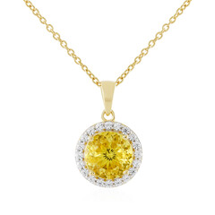 Golden Apatite Silver Necklace