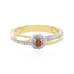 I3 Red Diamond Silver Ring