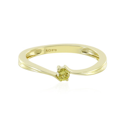 9K I4 Yellow Diamond Gold Ring