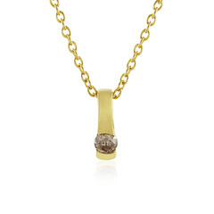 I4 Champagne Diamond Silver Necklace
