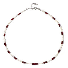 Ruby Silver Necklace (Riya)