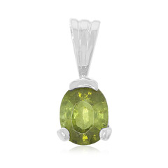 Cuprian Tourmaline Silver Pendant